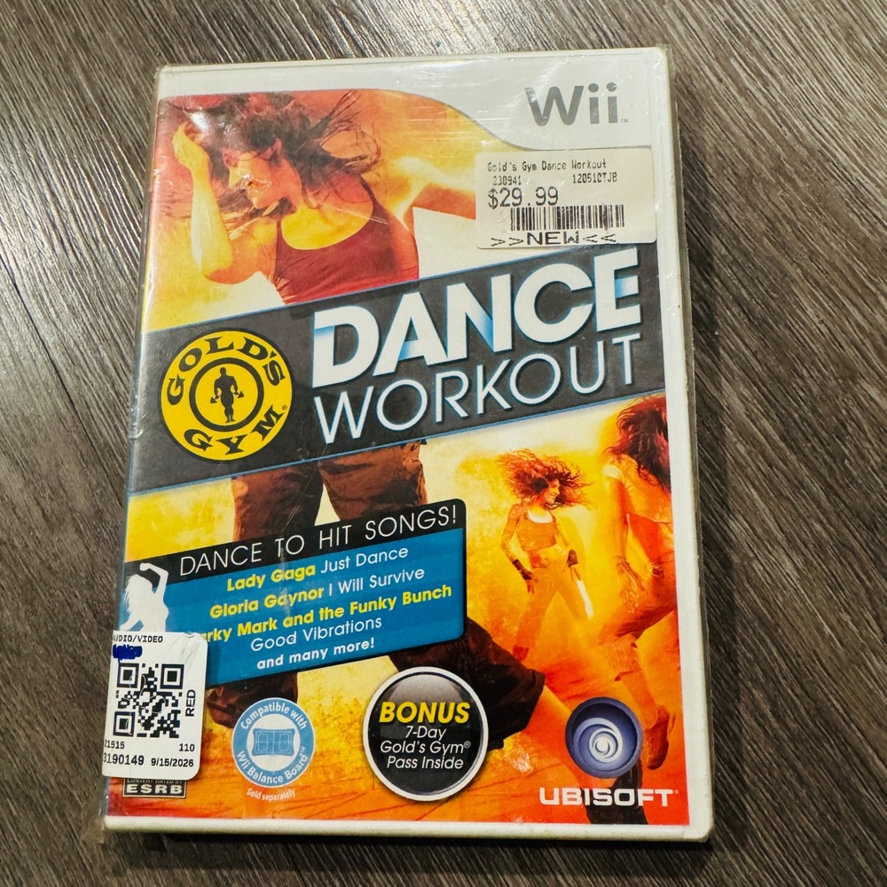 Golds Gym Dance Workout Nintendo Wii Game New Sealed Ubisoft 2010 175902-CVR
